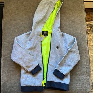 Lightweight blue zip up jacket